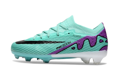 Kids Nike Air Zoom Mercurial Vapor 15 Elite FG Firm Ground Soccer Cleats - Jade/Purple/Black