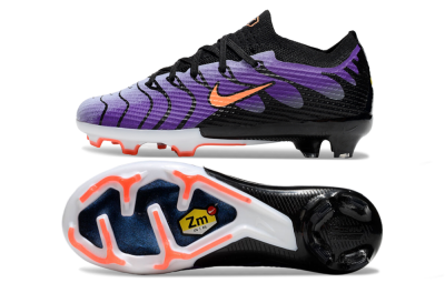 Kids Nike Air Zoom Mercurial Vapor 15 Elite FG Firm Ground Soccer Cleats - Purple/Orange/Black