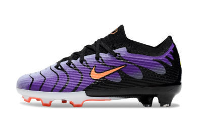 Kids Nike Air Zoom Mercurial Vapor 15 Elite FG Firm Ground Soccer Cleats - Purple/Orange/Black