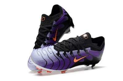 Kids Nike Air Zoom Mercurial Vapor 15 Elite FG Firm Ground Soccer Cleats - Purple/Orange/Black