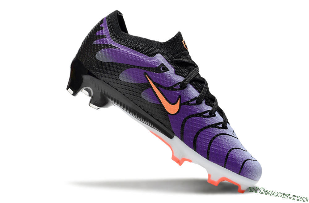 Kids Nike Air Zoom Mercurial Vapor 15 Elite FG Firm Ground Soccer Cleats - Purple/Orange/Black 4