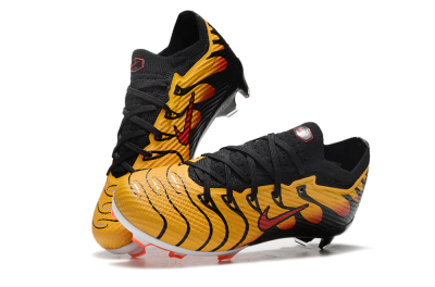 Kids Nike Air Zoom Mercurial Vapor 15 Elite FG Firm Ground Soccer Cleats - Yellow/Black/Red