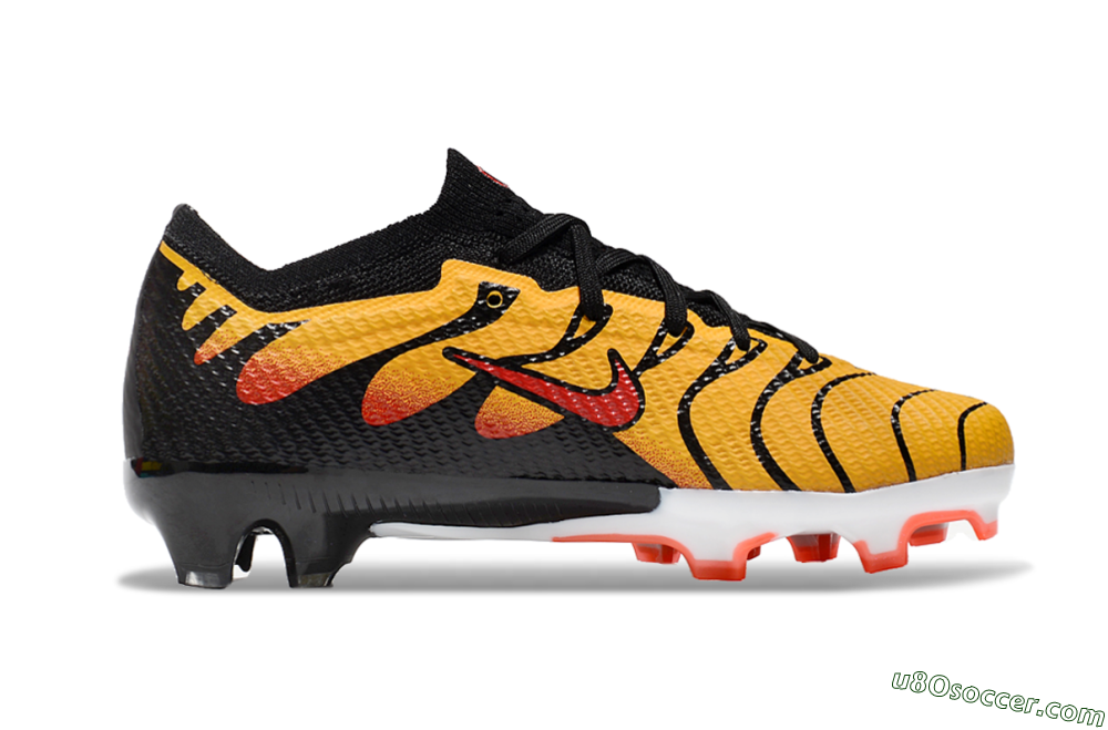 Kids Nike Air Zoom Mercurial Vapor 15 Elite FG Firm Ground Soccer Cleats - Yellow/Black/Red 6