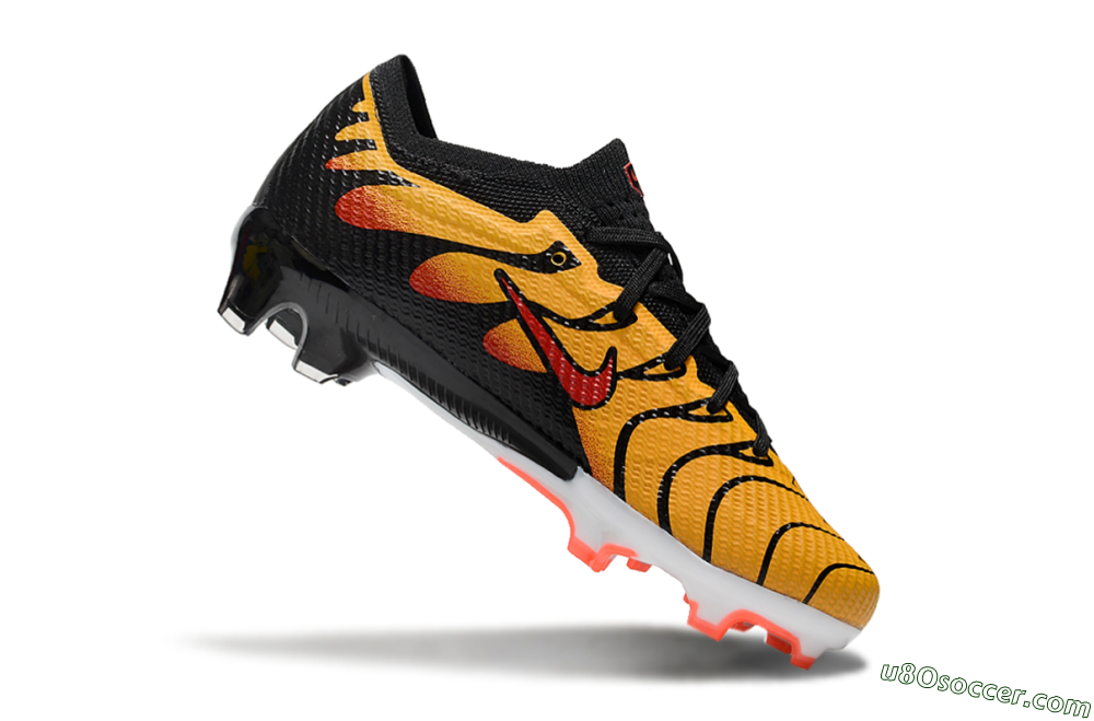 Kids Nike Air Zoom Mercurial Vapor 15 Elite FG Firm Ground Soccer Cleats - Yellow/Black/Red 4