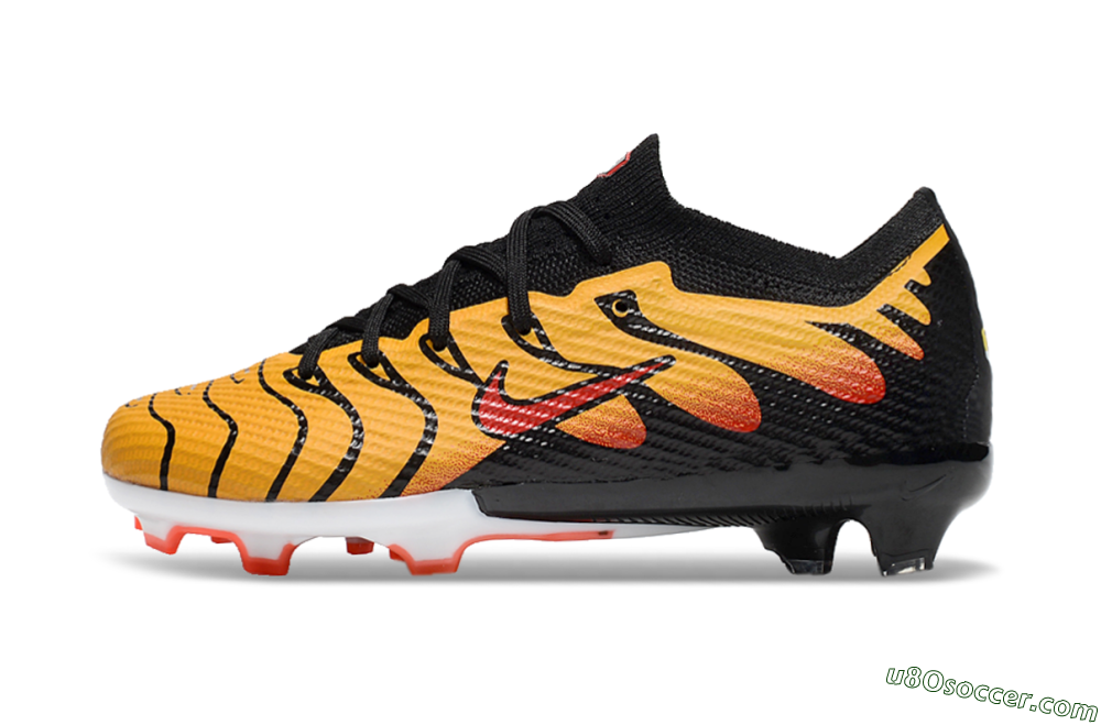 Kids Nike Air Zoom Mercurial Vapor 15 Elite FG Firm Ground Soccer Cleats - Yellow/Black/Red 2