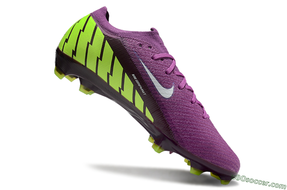 Nike Air Zoom Mercurial Vapor 16 Elite FG Firm Ground Soccer Cleats - Purple/White/Yellow/Brown 4