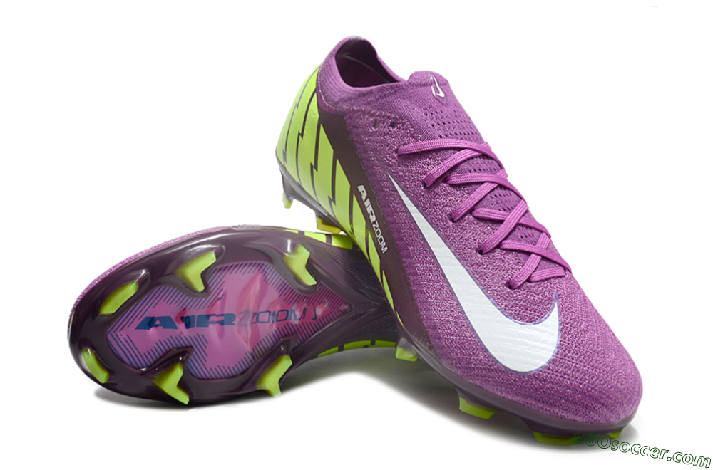 Nike Air Zoom Mercurial Vapor 16 Elite FG Firm Ground Soccer Cleats - Purple/White/Yellow/Brown 3
