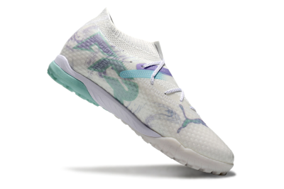 Puma Future Ultimate TF Artificial Turf Soccer Shoes - Beige/Jade/Purple