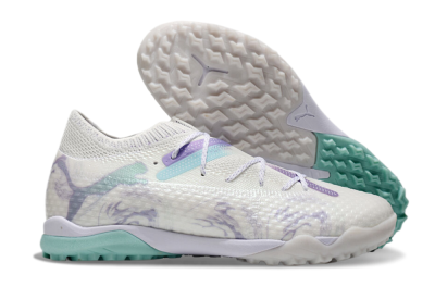 Puma Future Ultimate TF Artificial Turf Soccer Shoes - Beige/Jade/Purple