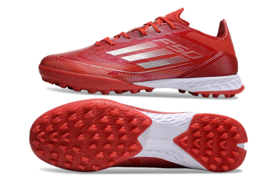Adidas F50 Pro TF Artificial Turf Soccer Shoes - Red/Silver/White