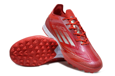 Adidas F50 Pro TF Artificial Turf Soccer Shoes - Red/Silver/White