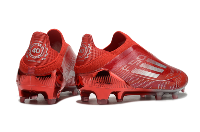 Adidas F50 Elite Laceless FG Firm Ground Soccer Cleats - Red/Silver