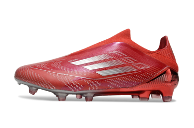Adidas F50 Elite Laceless FG Firm Ground Soccer Cleats - Red/Silver