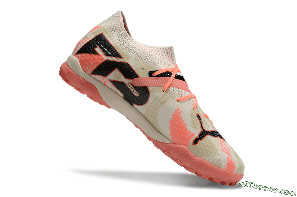 Puma Future Ultimate TF Artificial Turf Soccer Shoes - Beige/Red/Black 4