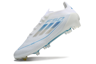 Adidas F50 Elite FG Firm Ground Soccer Cleats - White/Silver/Blue