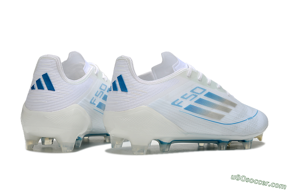 Adidas F50 Elite FG Firm Ground Soccer Cleats - White/Silver/Blue 6