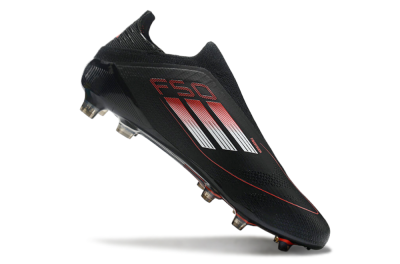 Adidas F50 Elite Laceless FG Firm Ground Soccer Cleats - Black/White/Red