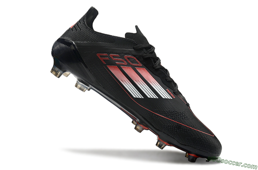 Adidas F50 Eltie FG Firm Ground Soccer Cleats - Black/White/Red 4