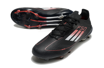 Adidas F50 Eltie FG Firm Ground Soccer Cleats - Black/White/Red