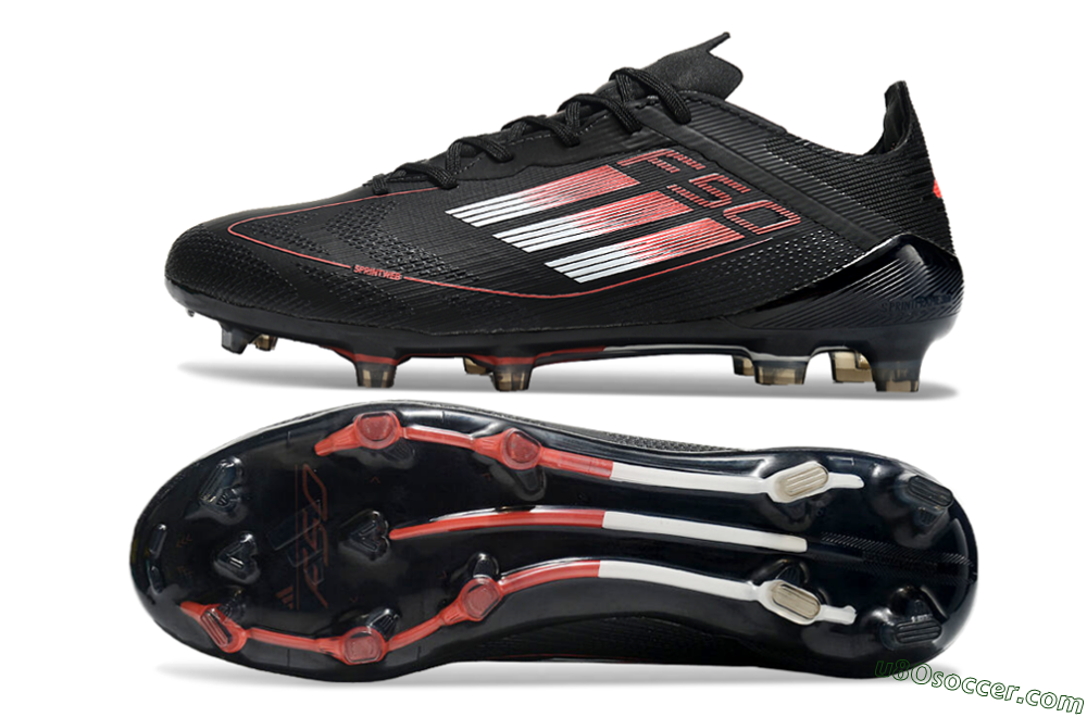 Adidas F50 Eltie FG Firm Ground Soccer Cleats - Black/White/Red 0