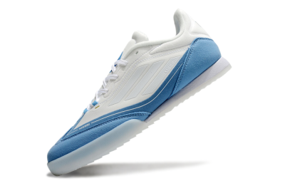 Messi Adizero F50 Freestyle IC Indoor & Futsal Soccer Shoes - White/Blue/Grey