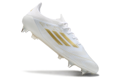 Adidas F50 Elite SG Soft Ground Soccer Cleats - White/Gold/Silver