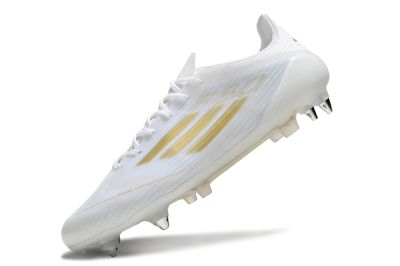 Adidas F50 Elite SG Soft Ground Soccer Cleats - White/Gold/Silver