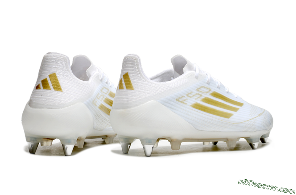 Adidas F50 Elite SG Soft Ground Soccer Cleats - White/Gold/Silver 6
