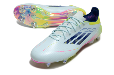 Adidas F50 Elite SG Soft Ground Soccer Cleats - Jade/Yellow/Pink/Gold