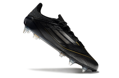 Adidas F50 Elite SG Soft Ground Soccer Cleats - Black/Gold/Silver