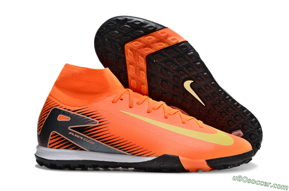 Nike Air Zoom Mercurial Superfly 10 Elite TF Artificial Turf Soccer Shoes - Red/Yellow/Black 1