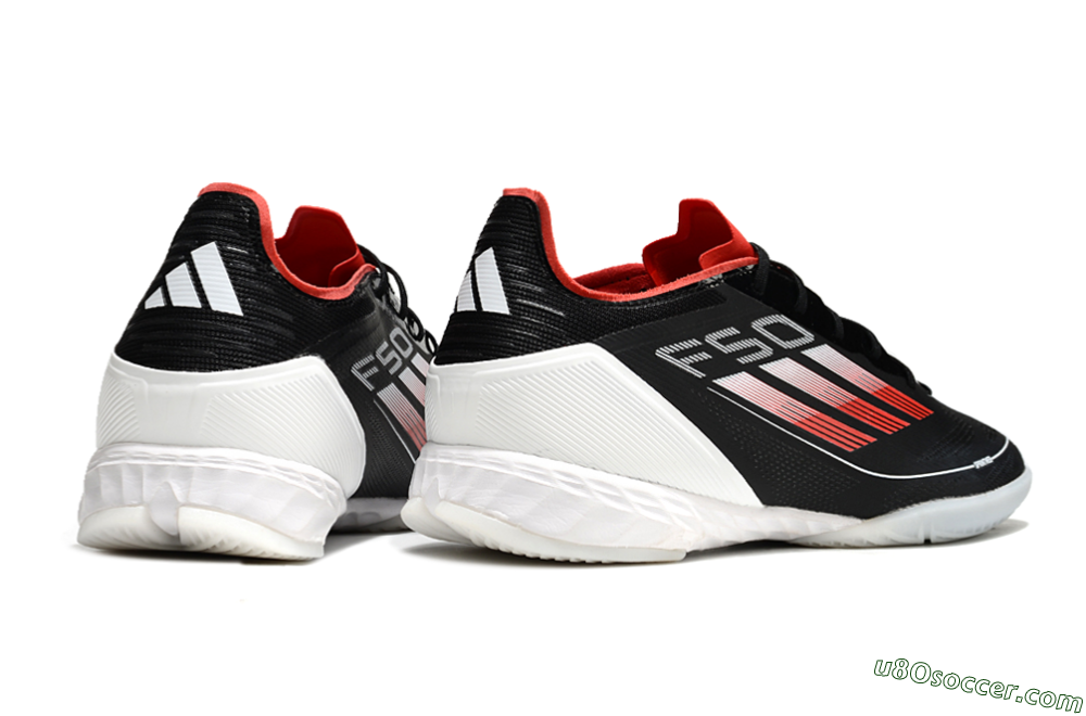 Adidas F50 Pro IC Indoor & Futsal Soccer Shoes - Black/Red/White 6