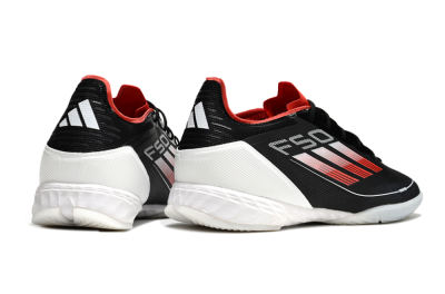 Adidas F50 Pro IC Indoor & Futsal Soccer Shoes - Black/Red/White