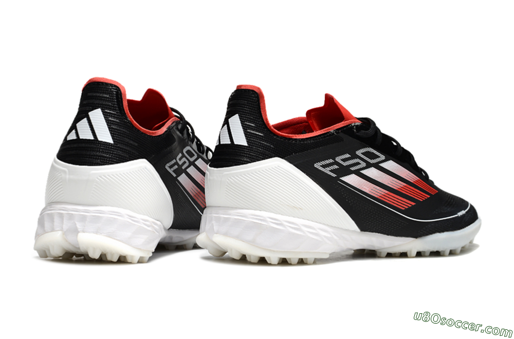 Adidas F50 Pro TF Artificial Turf Soccer Shoes - Black/Red/White 6