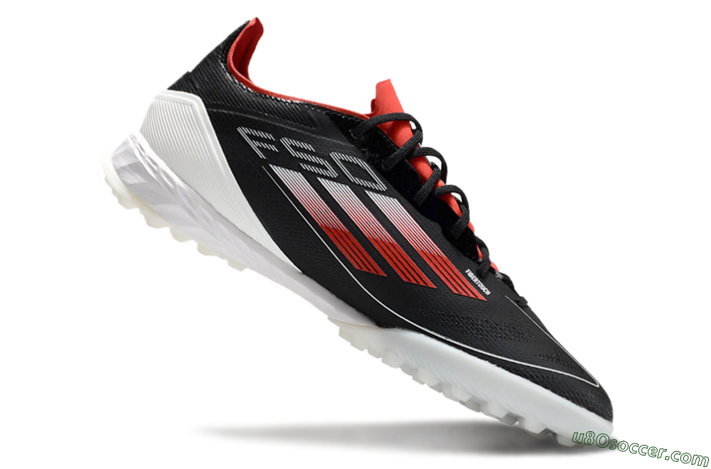 Adidas F50 Pro TF Artificial Turf Soccer Shoes - Black/Red/White 4