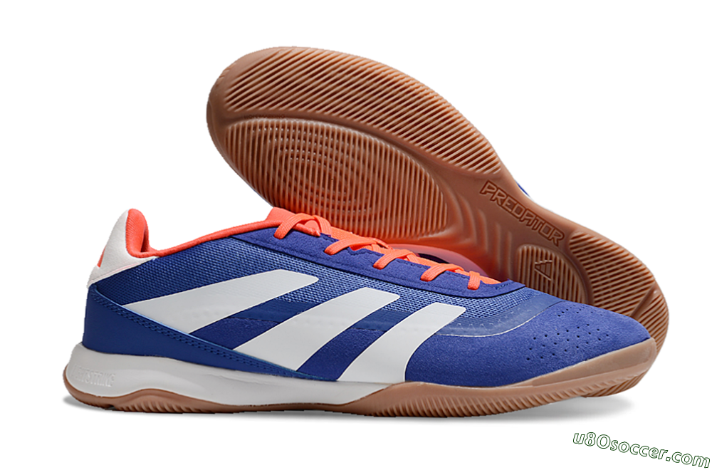 Adidas Predator 24 Elite IC Indoor & Futsal Soccer Shoes - Blue/White/Brown 1