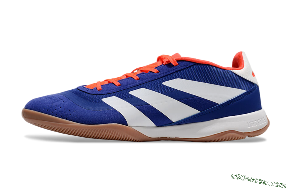 Adidas Predator 24 Elite IC Indoor & Futsal Soccer Shoes - Blue/White/Brown 2