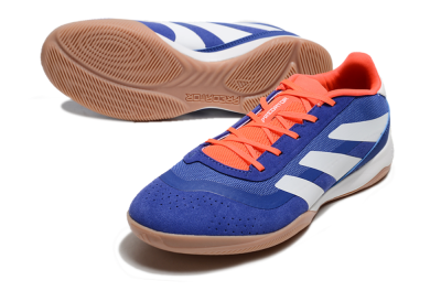 Adidas Predator 24 Elite IC Indoor & Futsal Soccer Shoes - Blue/White/Brown