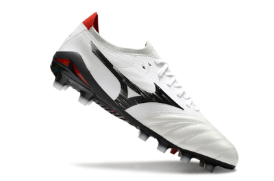 Mizuno Morelia Neo 4 FG Firm Ground Soccer Cleats - White/Black/Red