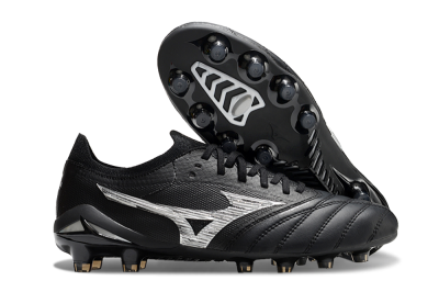 Mizuno Morelia Neo 4 FG Firm Ground Soccer Cleats - Black/White