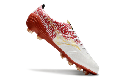 Mizuno Morelia Neo FG Firm Ground Soccer Cleats - White/Red/Gold
