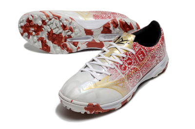 Mizuno Morelia Neo TF Artificial Turf Soccer Shoes - White/Red/Gold