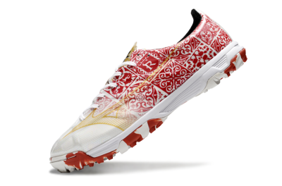 Mizuno Morelia Neo TF Artificial Turf Soccer Shoes - White/Red/Gold