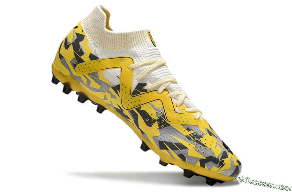 Puma Future Ultimate MG Multi Ground Soccer Cleats - Yellow/White/Grey 5