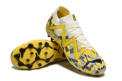 Puma Future Ultimate MG Multi Ground Soccer Cleats - Yellow/White/Grey
