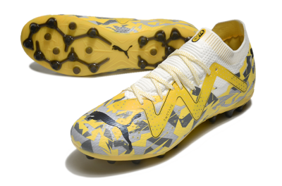 Puma Future Ultimate MG Multi Ground Soccer Cleats - Yellow/White/Grey