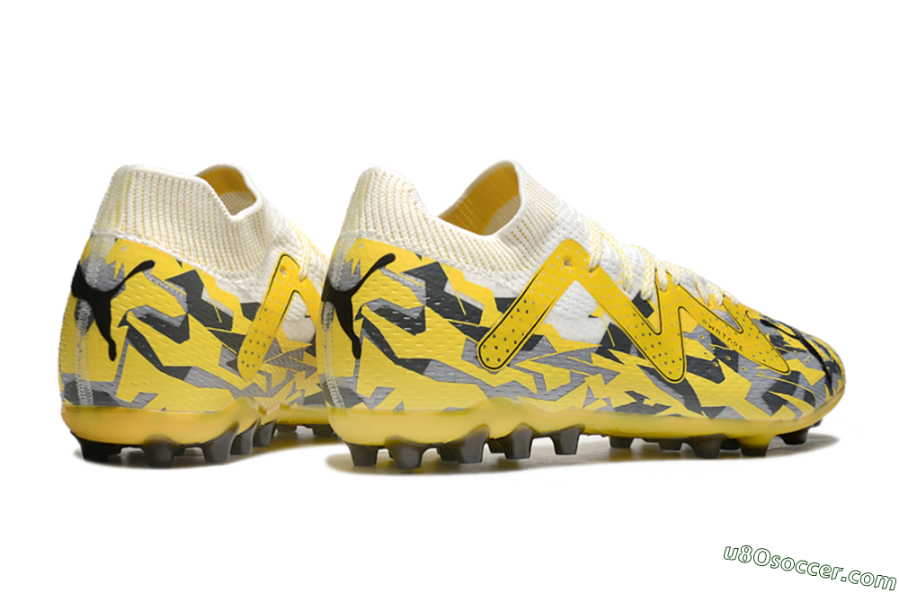 Puma Future Ultimate MG Multi Ground Soccer Cleats - Yellow/White/Grey 7