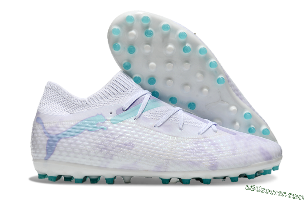 Puma Future Ultimate MG Multi Ground Soccer Cleats - Beige/Jade/Purple 1