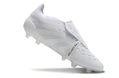 Adidas Predator Elite Foldover Tongue FG Firm Ground Soccer Cleats - White/Silver