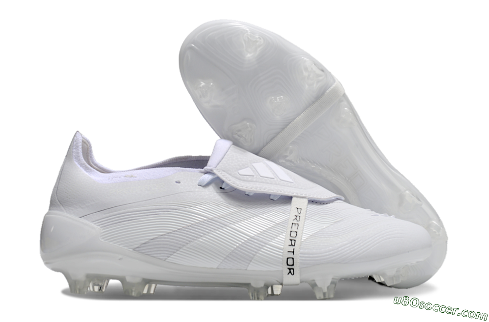 Adidas Predator Elite Foldover Tongue FG Firm Ground Soccer Cleats - White/Silver 1